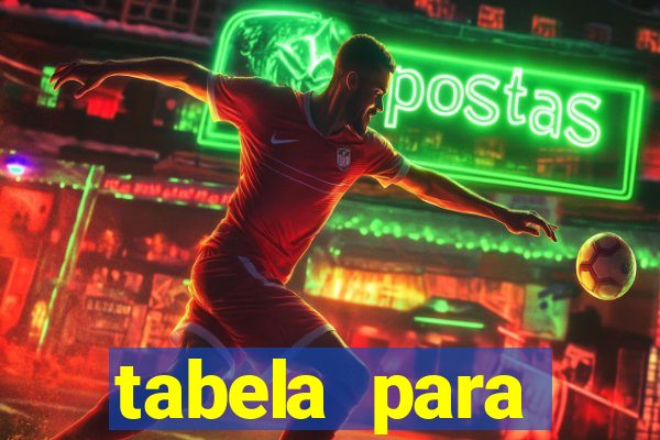 tabela para misturar cores